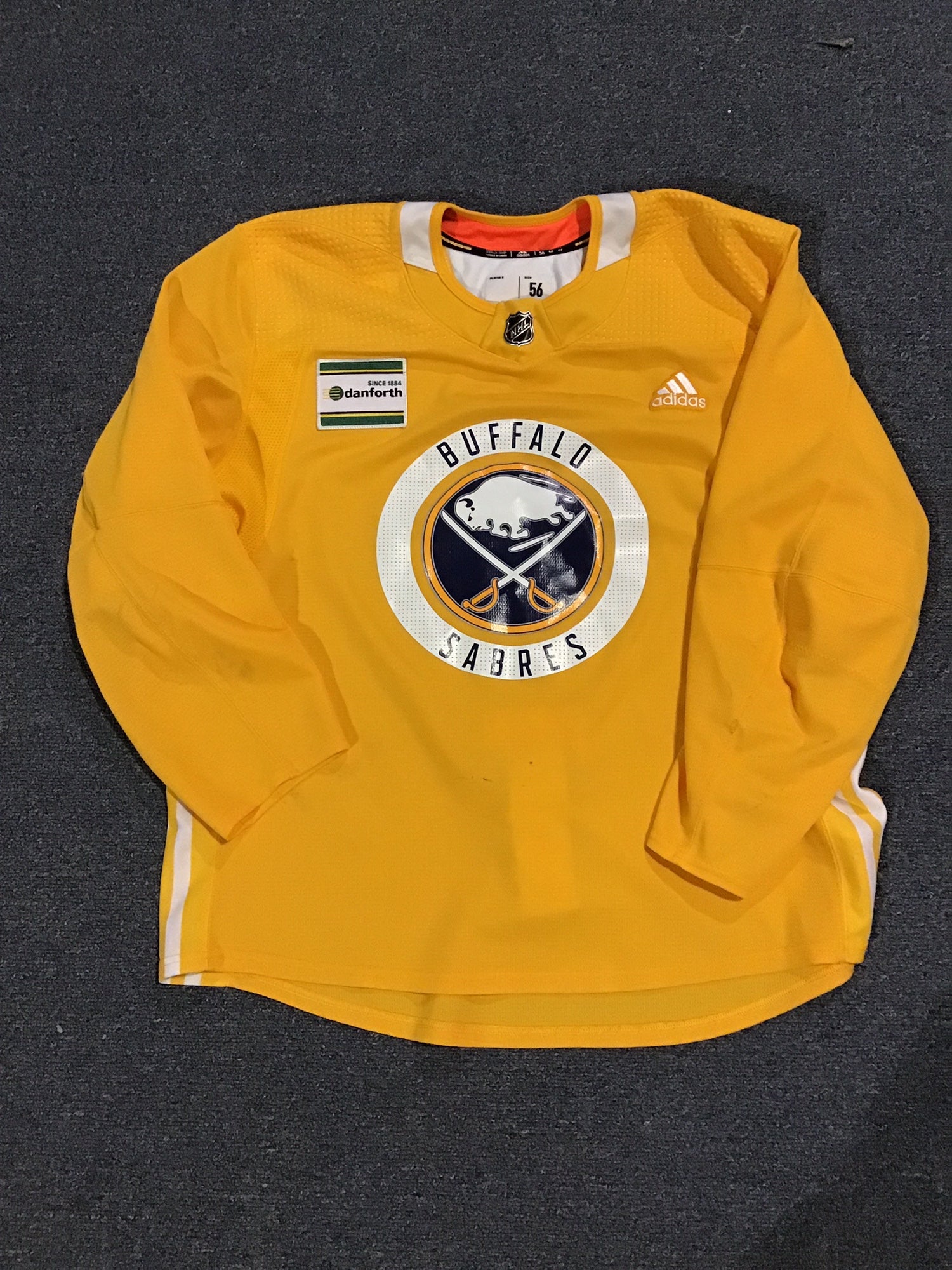 Buffalo Sabres Adidas MIC Pro Stock Hockey Practice Jersey Size 56