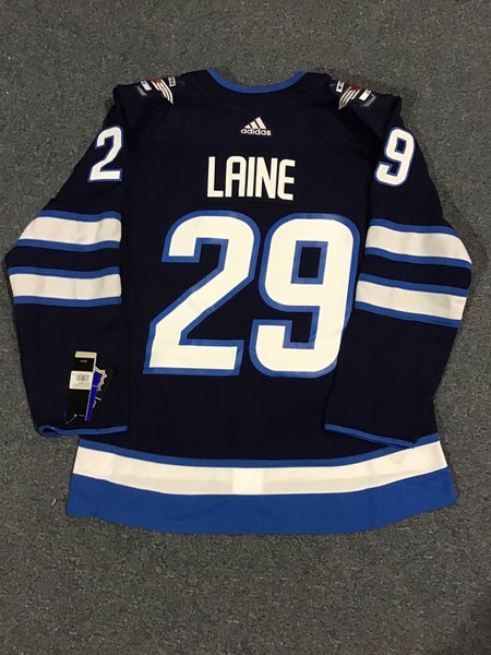 Winnipeg Jets Hockey NHL Adidas Third Jersey Blue Size 50 Medium $180  Authentic