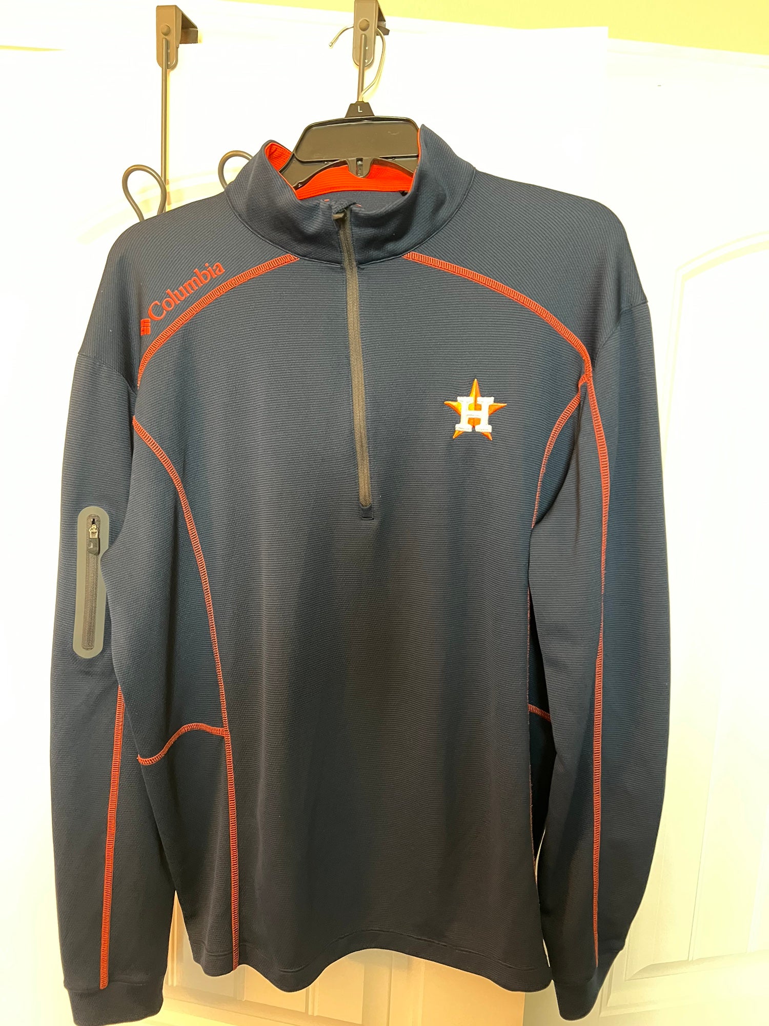 Like new Houston Astros large Columbia fleece/polo combo