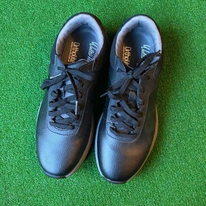 Size 8 Mens Walter Hagen Ortholite Spikeless Black Golf Shoes