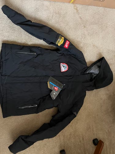 New Sync Performance Team Clif Bar Ski Racing Shelter Parka Puffy Jacket lg