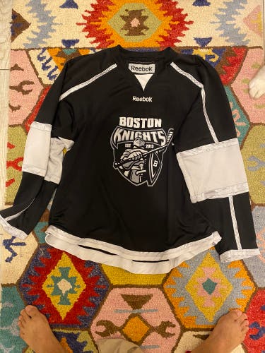 Black Used Boston Knights XL Reebok Jersey