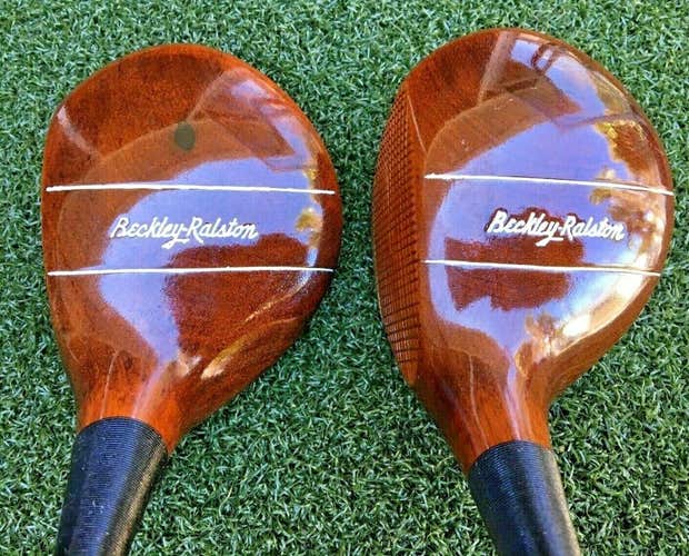 Beckley-Ralston Driver And Spoon Wood Set RH Regular Steel Leather Grips /mm4469