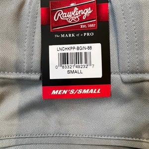 Brand New Men’s Small Gray Rawlings Baseball Pants/Knickers With Navy Piping