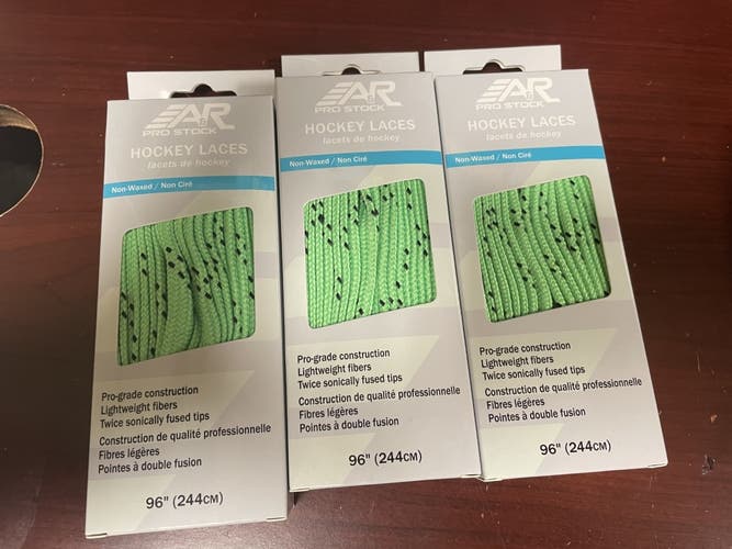 NEW A&R PRO STOCK NEON GREEN LACES 96" (3)