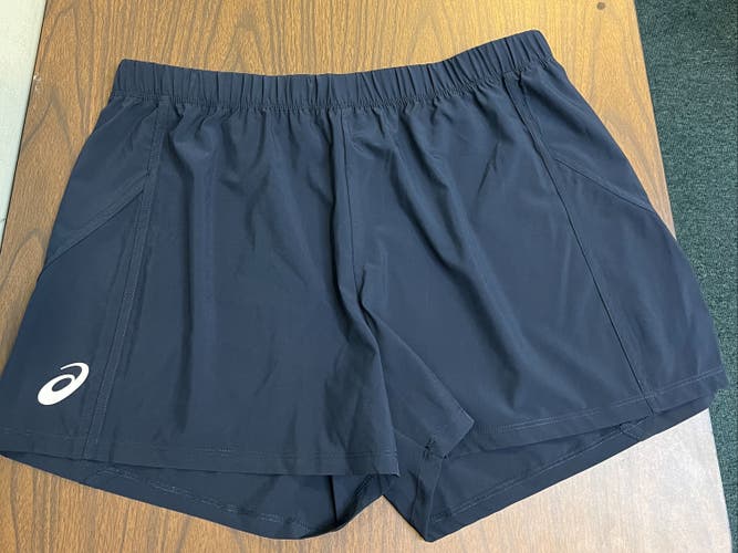 New Asics Womens 3in Woven Shorts -- Womens Large