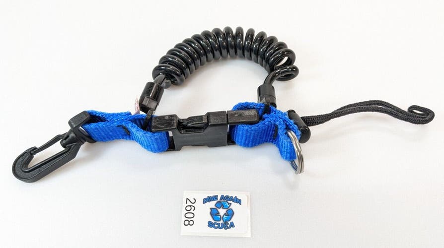 Innovative Scuba Stretch Diving Dive Coil Lanyard Quick Release Buckle Snaps