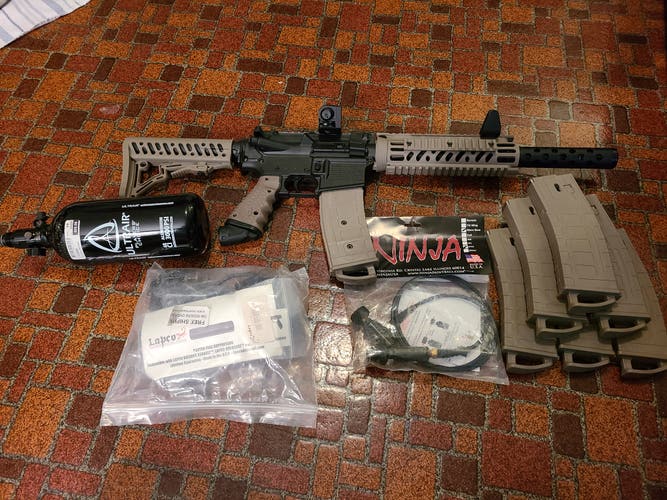 Used Tippmann TMC Paintball Marker + more