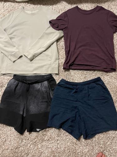 Lululemon Bundle, shorts, shirt, sweater