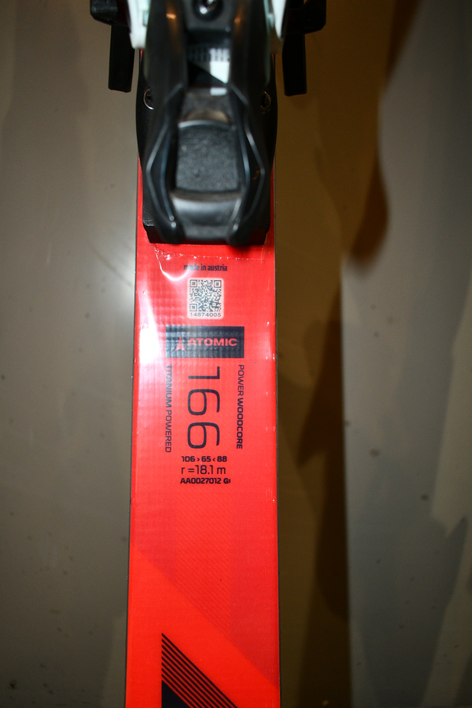 NEW ATOMIC Race GS 166 REDSTER Skis with Z10 Bindings 