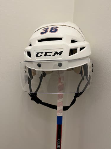 Used Small CCM Vector V08 Helmet Pro Stock With Oakley Visor