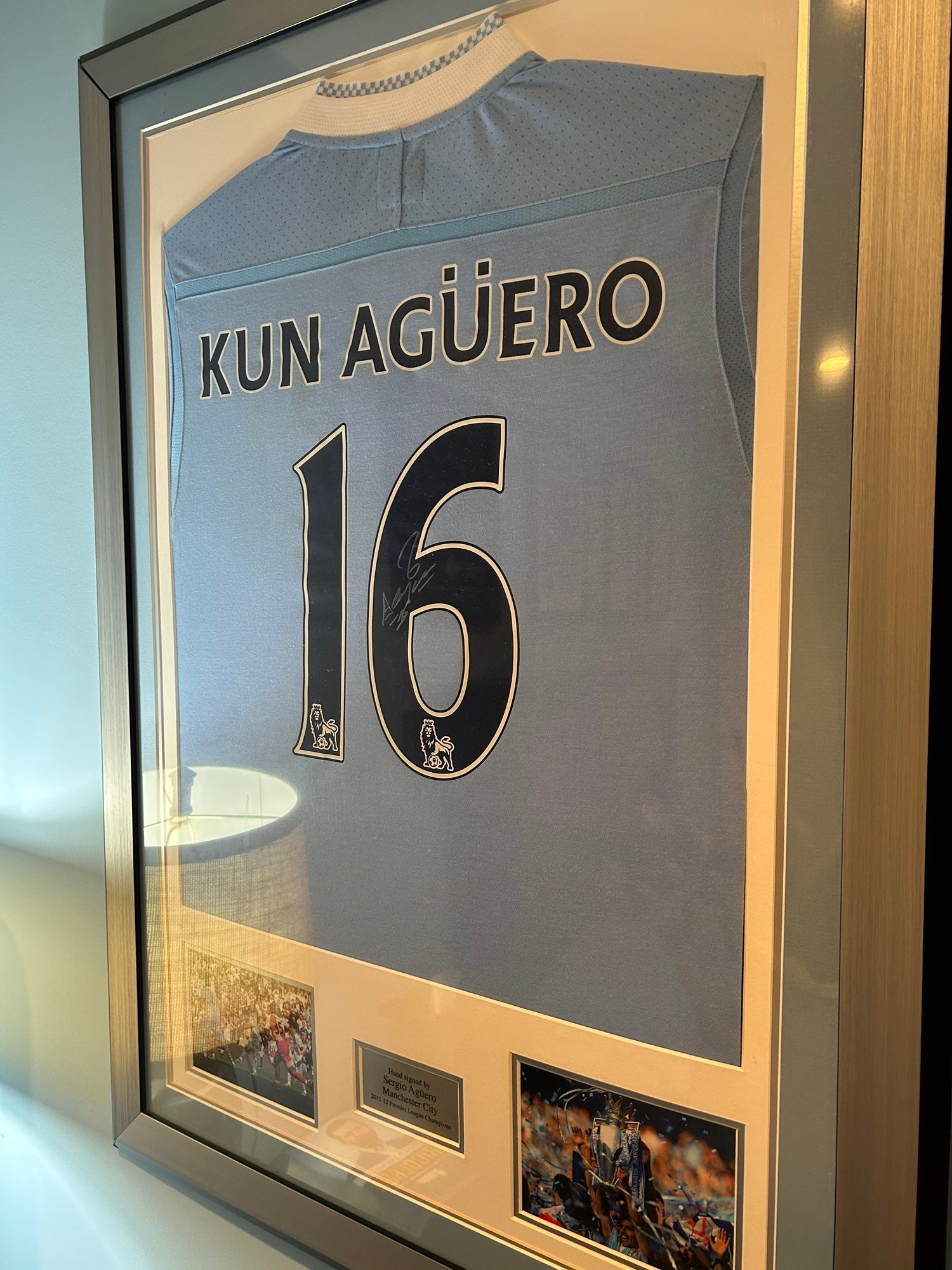 Sergio Aguero Autographed Manchester City Jersey BAS COA Signed