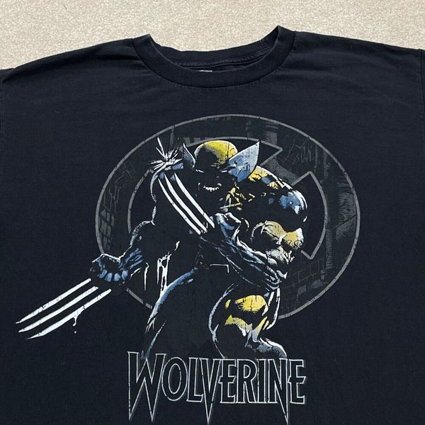 Wolverine T Shirt Men Medium Adult Black Cartoon Comic Marvel Movie Hero  Retro