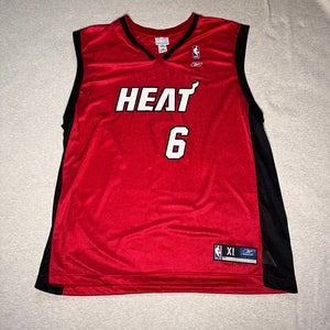 Retro Reebok Lebron James Miami Heat Jersey XL