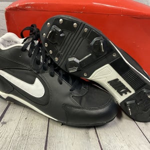 Nike Mens Metal Cleats Air Show 3/4 Size 9 Black White New With Box