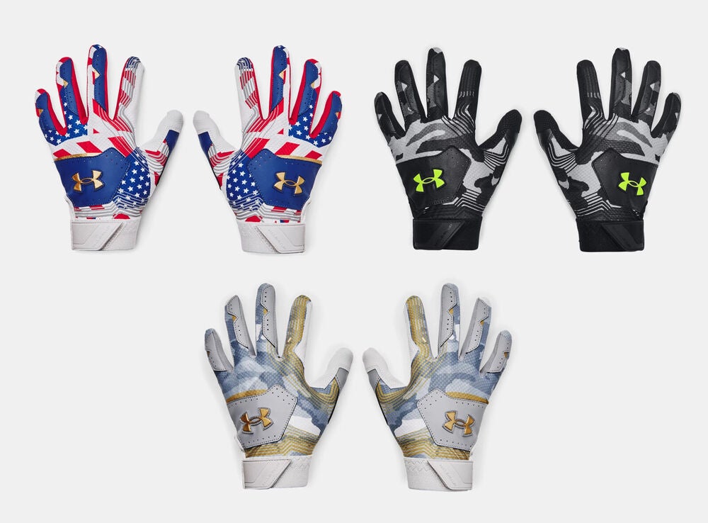 Boys' UA Clean Up Batting Gloves