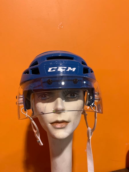 New Blue CCM Vector V08 Pro Stock Helmet Colorado Avalanche