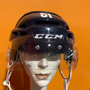 New Navy CCM V08 Pro Stock Third Jersey Helmet Colorado Avalanche Kaut Medium