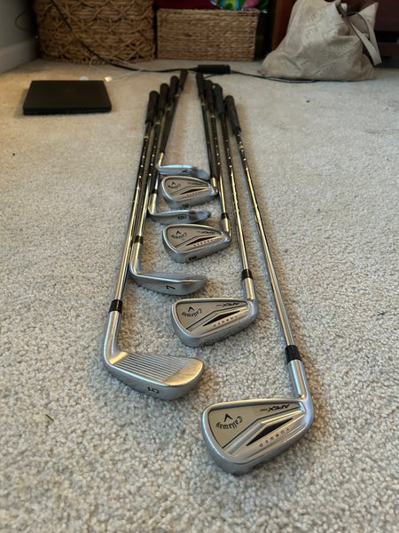 Used Left Hand Stiff Flex Steel Shaft Apex Pro Iron Set