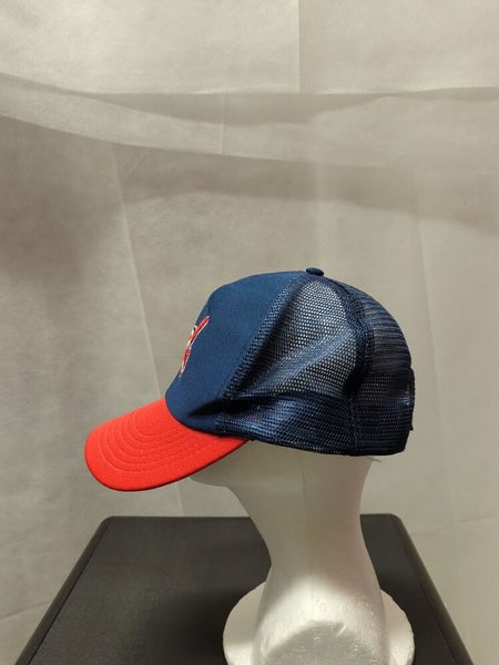 Vintage Cleveland Indians Snapback Hat // Mesh Trucker Hat // 