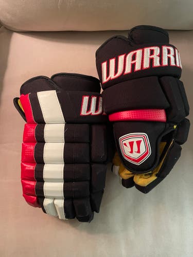 Warrior Bonafide X 4-Roll Gloves 14" Black, Red, & White.