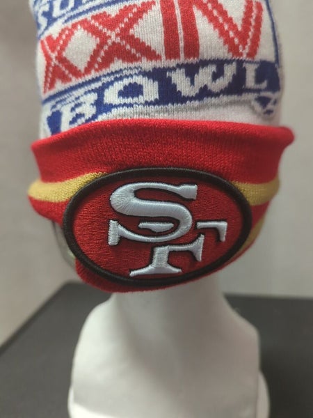 New Era San Francisco 49ers NFL Super Bowl XXIV Logo Striped Sport Knit Hat