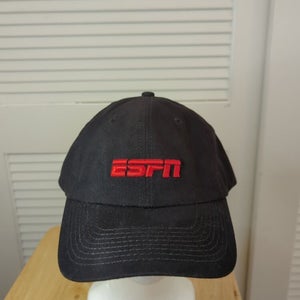 ESPN Black Strapback Hat