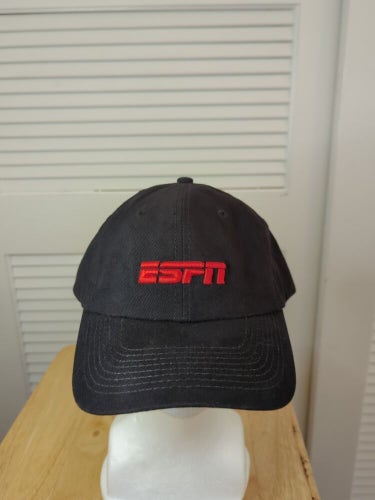 ESPN Black Strapback Hat
