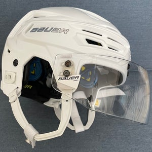 Bauer Re-Akt 150 Hockey Helmet With Bauer Pro Visor, Small, White