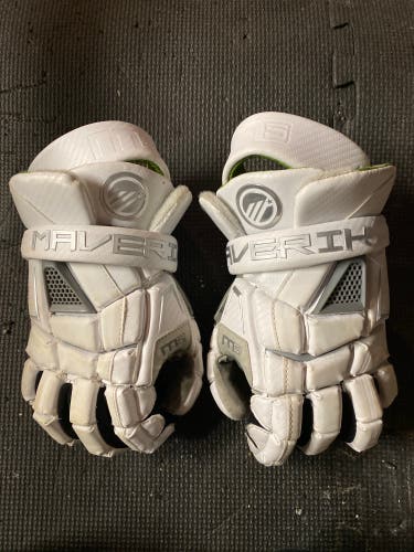 Used Player's Maverik large M5 Lacrosse Gloves