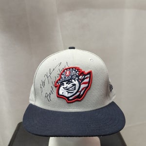 Altoona Curve Sean Keselica Signed New Era 59fifty 4th of July 7 1/8 MiLB