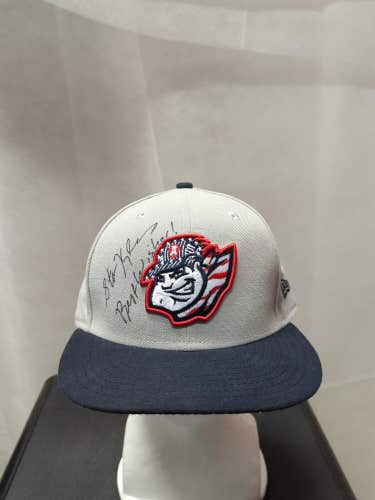 Altoona Curve Sean Keselica Signed New Era 59fifty 4th of July 7 1/8 MiLB