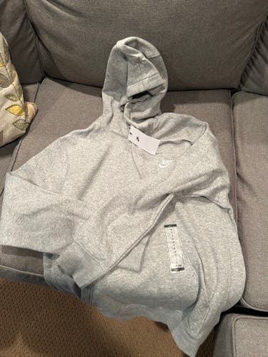 Nike Men's Sportswear Club Fleece Hoodie Size Small/Dark Grey Heather