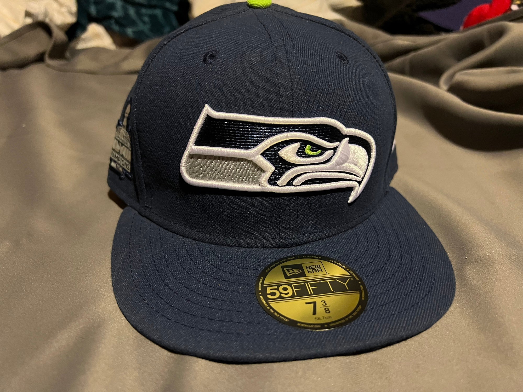 New Era, Accessories, New Era 59fifty Seattle Seahawks Hat Nfl Football Cap  Black Multi Os Preowned