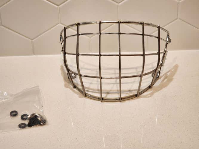 [NEW] Bauer Goalie Mask Replacement w/ Hardware- Type 1 with Travel Case