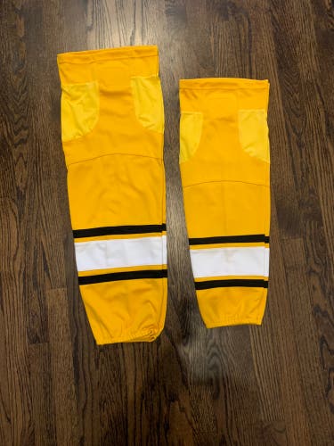 Boston Bruin Yellow Pro Style Hockey Socks Senior  - Sizes Available SR 32”