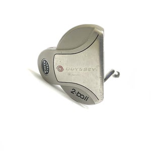 Used Odyssey White Steel 2 Ball Mens Right Mallet Putter