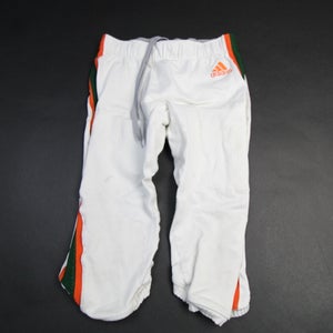 adidas Football Pants Men's White/Dark Green Used L