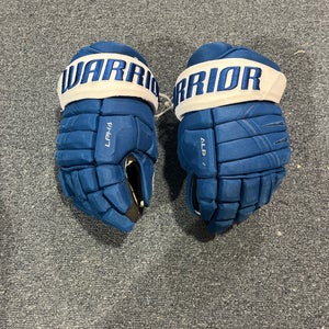Game Used Blue Warrior Alpha DX Pro Stock Gloves Colorado Avalanche E. Johnson 14”