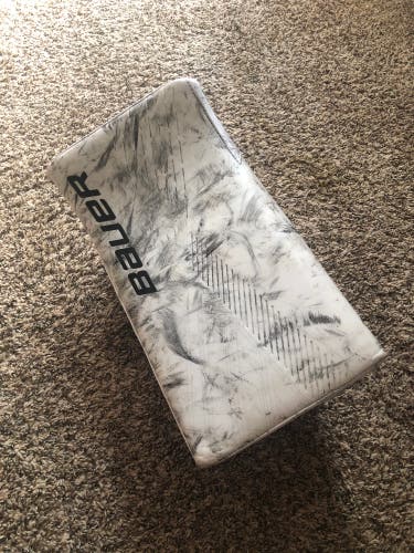 White Senior Bauer Ultrasonic Goalie Blocker - GREAT CONDITION