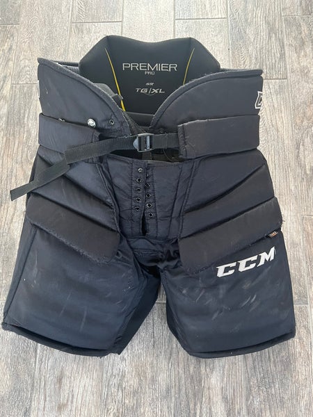 Used XL CCM Premier Pro Hockey Goalie Pants Black