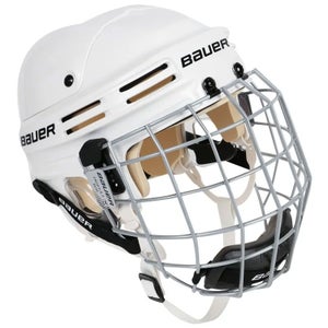 New Medium Bauer 4500 White Helmet with Cage