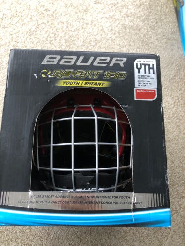 New Youth Bauer Re-Akt 100 Helmet  New Youth Bauer  HECC CERTIFIED VALID UNTIL END OF JUL -2023