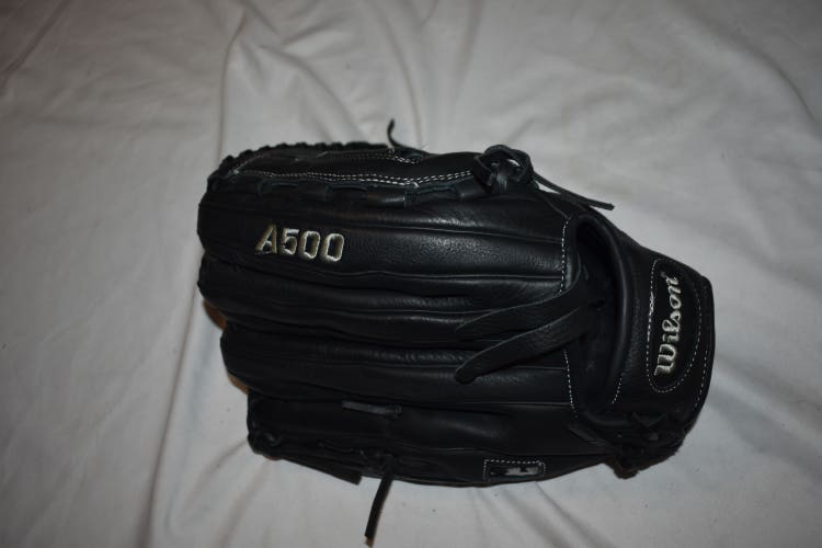 Wilson A500 Baseball Glove, Black, 12.5 Inches - Like New!