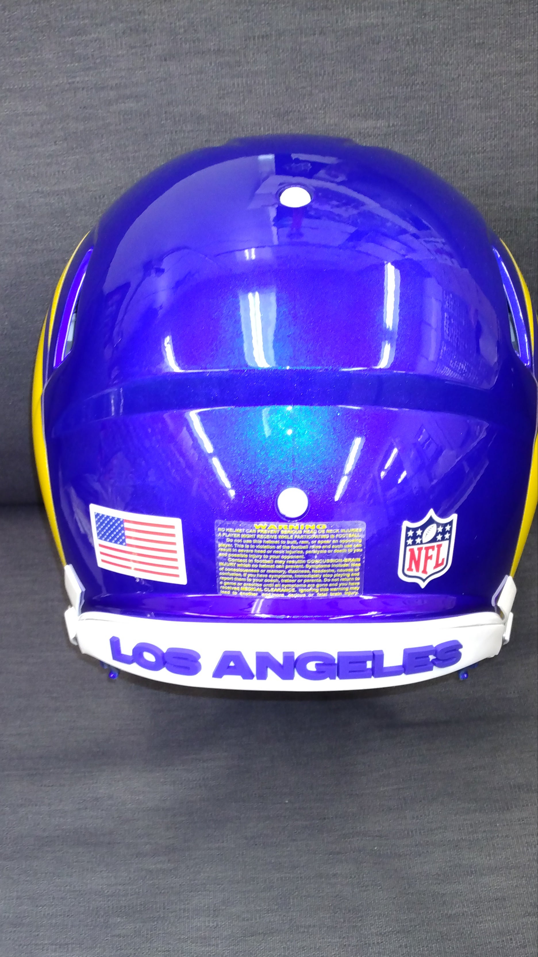 LA Rams 2020 Authentic Speed Helmet with 3D Bumpers & OBJ Facemask