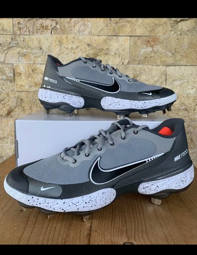 Nike Alpha Huarache Elite 3 Low Baseball Cleats Grey CK0746 011 Men Sz 9.5
