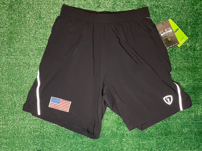 Small Black Adrenaline Shorts Limited (American flag)