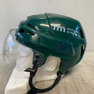 CCM V08 Pro Stock Hockey Helmet Combo CCM Visor Green Small WILD 3326