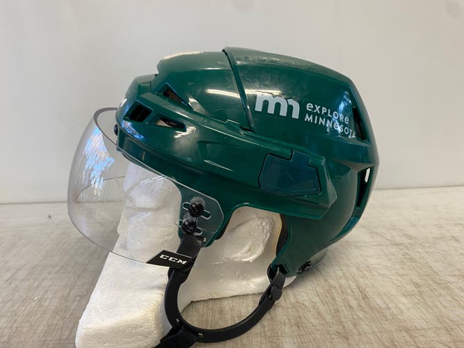 CCM V08 Pro Stock Hockey Helmet Combo CCM Visor Green Small WILD 3326