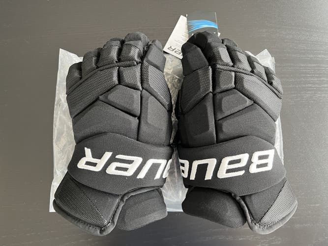 New Bauer Supreme 2S Pro NHL Pro Stock Gloves Justin Braun 14" Black